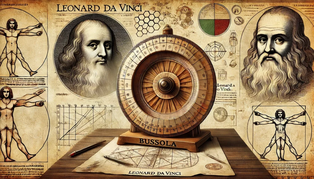 bussola to measure angles within a circle leonardo da vinci